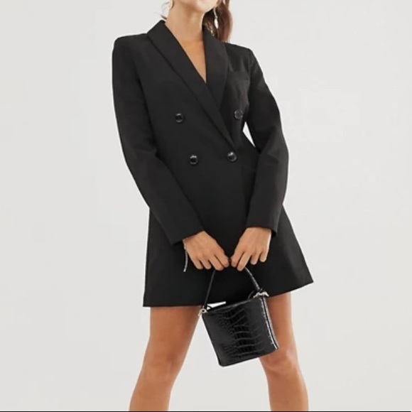 Stradivarius blazer dress in black